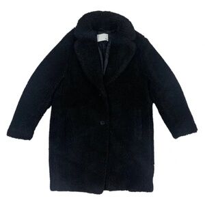 Aritzia Wilfred Free the teddy Cocoon oversized coat black size small cozy